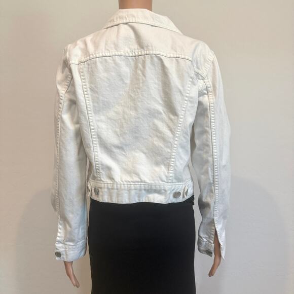 a.n.a. large distressed button front jean denim jacket C 2714 - Picture 10 of 11